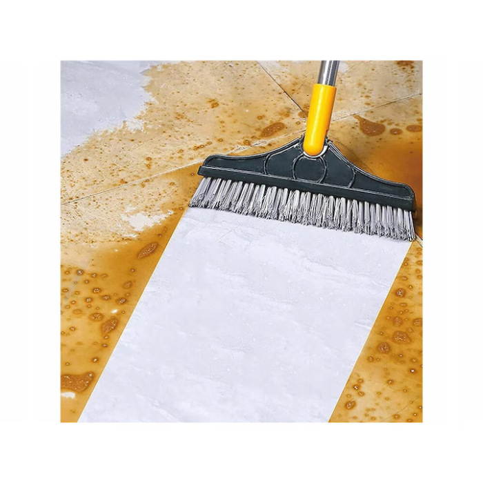 2 az 1-ben Seprű, Levehető Forgó Fejjel, Tartós Polipropilén Sörtékkel és Integrált Lehúzóval, Összecsukható Dizájn [3]