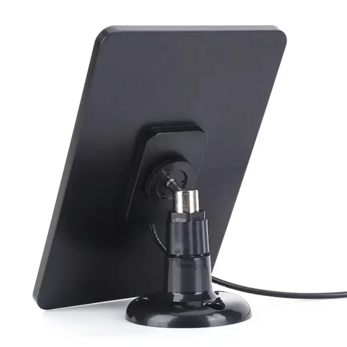 Mini Napelemes Fotovoltaikus Panel, 10W, 5V, Hordozható – Kamerákhoz és Telefon Töltéshez, 3m Kábel, Micro-USB és Type-C Adapter, Vízálló, Fekete, 175x120 mm [3]
