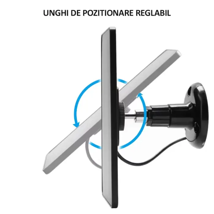 Mini Napelemes Fotovoltaikus Panel, 10W, 5V, Hordozható – Kamerákhoz és Telefon Töltéshez, 3m Kábel, Micro-USB és Type-C Adapter, Vízálló, Fekete, 175x120 mm [4]
