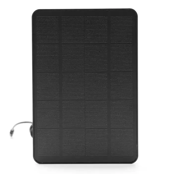 Mini Napelemes Fotovoltaikus Panel, 10W, 5V, Hordozható – Kamerákhoz és Telefon Töltéshez, 3m Kábel, Micro-USB és Type-C Adapter, Vízálló, Fekete, 175x120 mm [8]