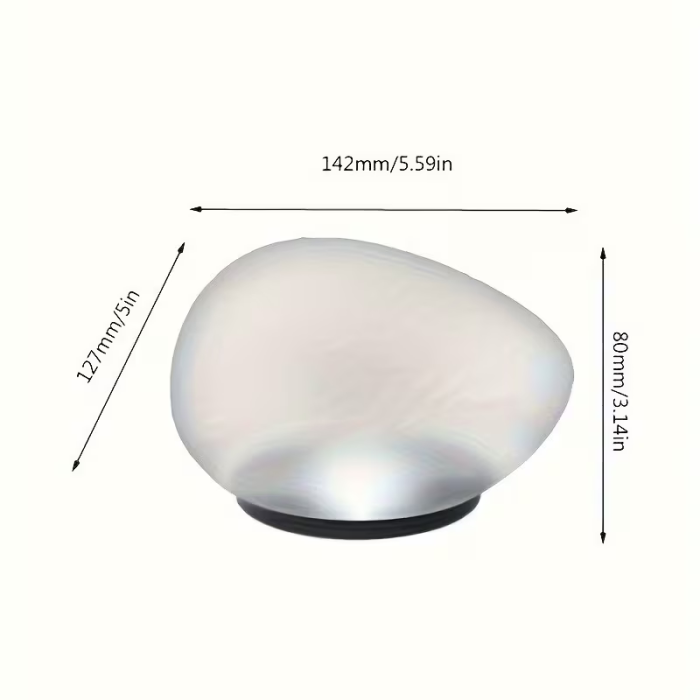 Napelemes LED Kerti Lámpa Kavics Formájú, Tojás Dizájn, 14 × 10 × 8 cm, Kerti Ösvények, Virágágyások és Kültéri Dekorációk Számára [2]
