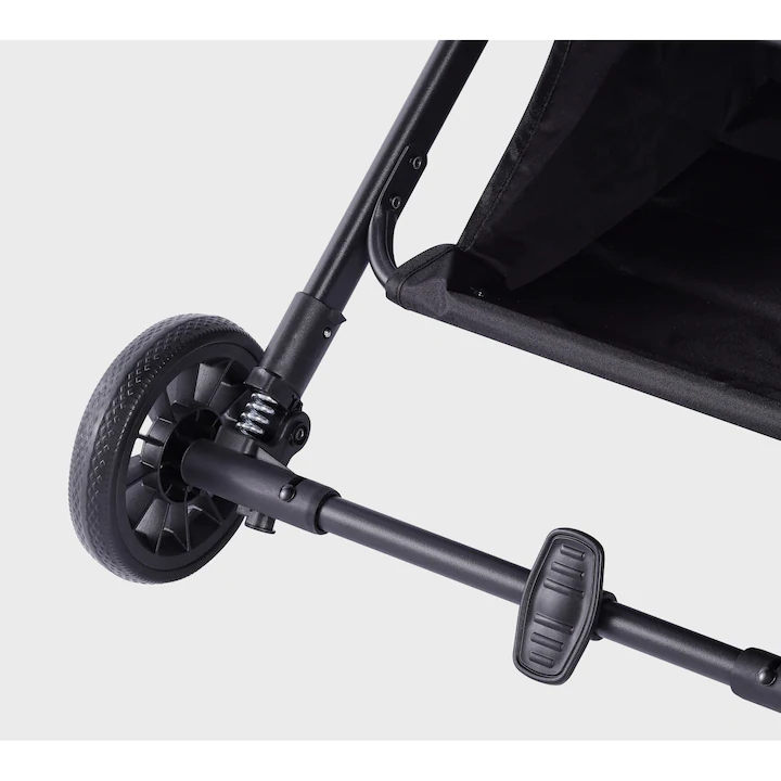 Összecsukható ultra könnyű sport babakocsi – 5,5 kg, 5 pontos biztonsági öv, állítható háttámla, XXL napellenző, szürke [8]