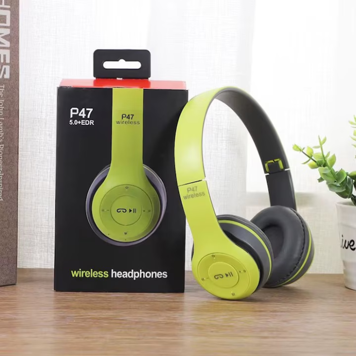 P47 vezeték nélküli over-ear fejhallgató, Bluetooth 5.0 – összecsukható és hordozható kialakítás, prémium hangzás erőteljes basszussal, hosszú üzemidő, beépített mikrofon, fülhallgatóról vezérelhető, [6]