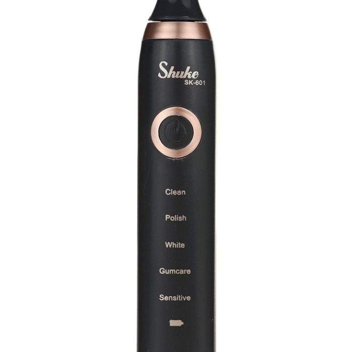 Elektromos Fogkefe, 5 Tisztítási Program, 26 000 Mozgás/Perc, 4 Cserefej Mellékelve, 20 cm Hossz, Modern Fekete Dizájn [7]