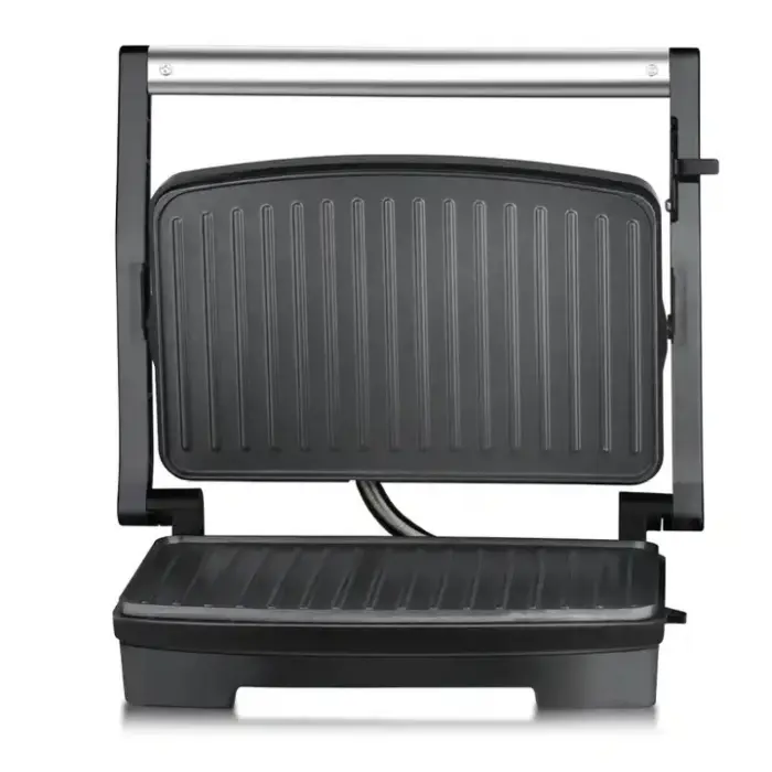 Prime Heim Elektromos Grill 850W, Tapadásmentes Lemezek, Kettős Fűtés, Alumínium Ház, Kompakt Dizájn, Ideális Hús, Zöldség és Szendvicsek Sütéséhez – Gyors és Egyenletes Főzés, Könnyű Tisztítás [5]