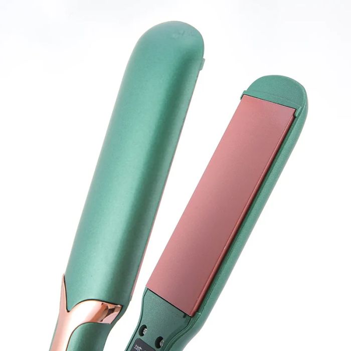 Professzionális 2 az 1-ben Hajkiegyenesítő, Titán és Keratin Bevonat, Göndörítő Kefe és Mini Fésű, Vezeték Nélküli, Gyors Felmelegedés a Hatékony Formázáshoz [2]