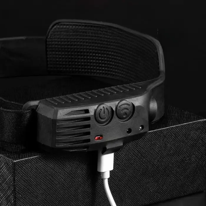 T283 LED fejlámpa 8 világítási móddal, COB + XPE, mozgásérzékelő, USB újratölthető, állítható pánt, IPX4 – ideális kempinghez, horgászathoz, túrázáshoz, vadászathoz és kültéri tevékenységekhez [9]