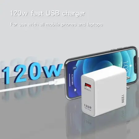 120W Gyors USB Töltő – Xiaomi, Huawei, Android Kompatibilis, Kompakt Kialakítás és Fejlett Védelmi Funkciók [1]