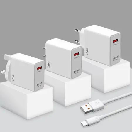 Telefontartozékok - 120W Gyors USB Töltő – Xiaomi, Huawei, Android Kompatibilis, Kompakt Kialakítás és Fejlett Védelmi Funkciók