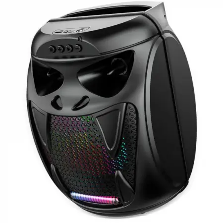 150W PMPO Hordozható Hangszóró, Bluetooth, 8 hüvelykes Mélynyomóval, Karaoke Mikrofonnal, Újratölthető Akkumulátorral, Villogó Fényekkel és Gurulós Trolis Kivitelben – Ideális Bulikhoz és Szabadtéri P [1]