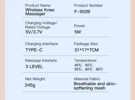 2 db-os térdmelegítő készlet 3 fűtési móddal és 3 rezgő masszázsfunkcióval akkumulátor, váll-, könyök- és térdfájdalom enyhítésére, univerzális méret, fekete [9]