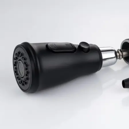 3 az 1-ben Konyhai Csaptelep Szűrt Vízes Csappal és Permetező Fejjel, 18 hüvelykes – Tömör Réz Test, Kerámia Betét, Prémium Fekete Kivitel [2]