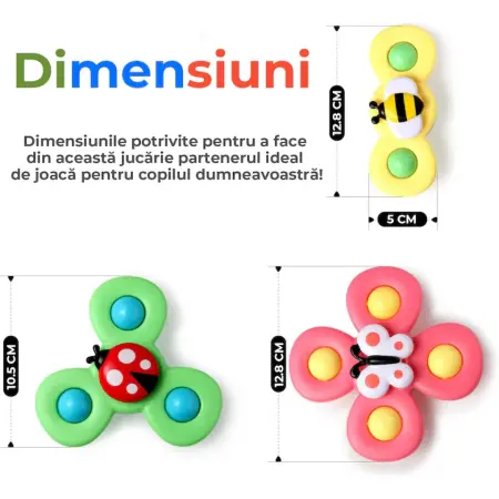 3 darabos interaktív tapadókorongos játék szett babáknak – Oktató pörgő játék 1–2 éveseknek [3]