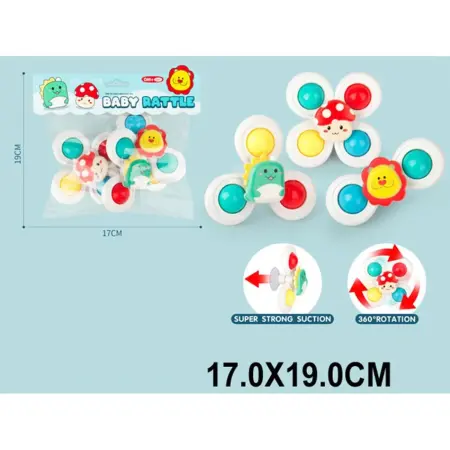 3 darabos interaktív tapadókorongos játék szett babáknak – Oktató pörgő játék 1–2 éveseknek [1]