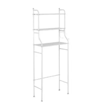 3 Polcos Fém Tárolópolc – Fürdőszobai Állvány, Állítható Polcokkal, Fehér [1]