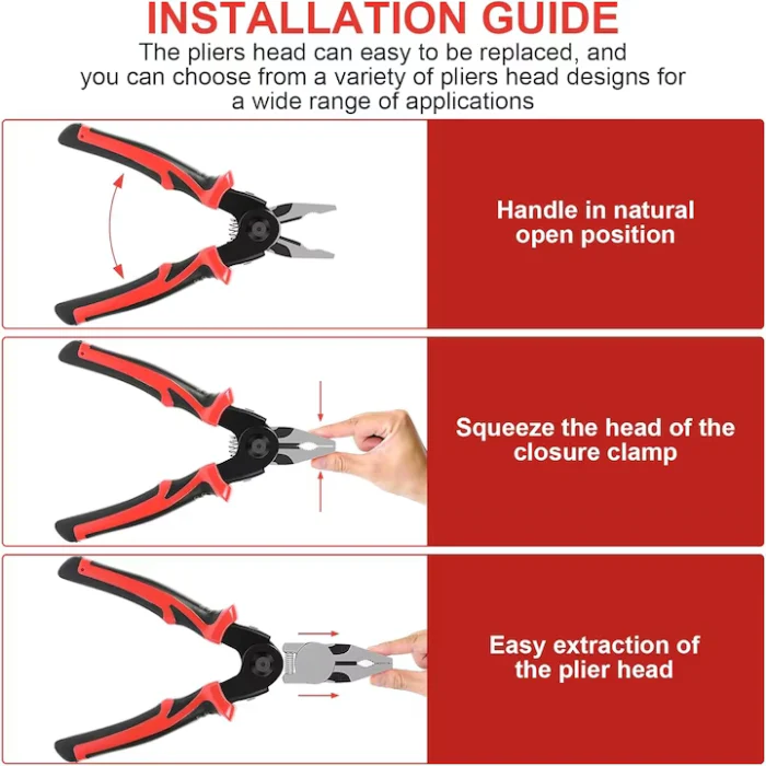 5 az 1-ben multifunkciós fogó készlet – prémium acél, fogó, olló, kábelvágó, krimpelő, csupaszoló, csúszásgátló fogantyú [5]