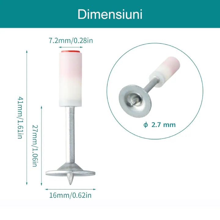 50 darabos gomba fejű önhajtó szög készlet pneumatikus pisztolyhoz, 7,2 mm kaliber, horganyzott acél, fehér/ezüst, gyors és precíz rögzítéshez [1]