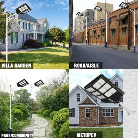 600W LED Napelemes Utcai Lámpa, Mozgásérzékelővel és Távirányítóval, 1800 lm, 12–14 órás Működési Idő, Automatikus Vezérlés – IP65, 2–4 m-es Telepítéshez, Ideális Udvarokhoz, Sétányokhoz és Parkolókho [5]