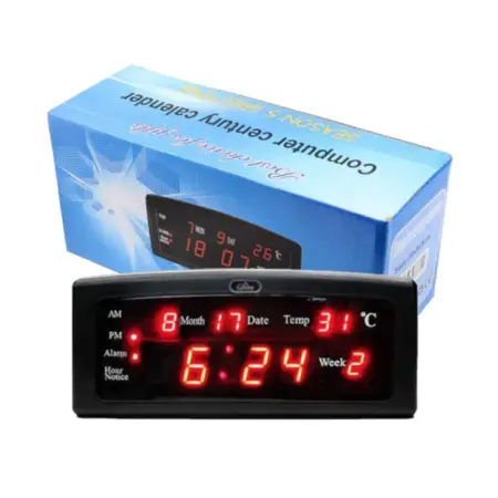 909-A LED digitális asztali óra – ébresztővel és hőmérővel [2]