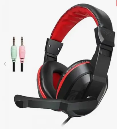 Számítógép kiegészítők - A3 Gaming Fejhallgató LED-del, Surround Hang, Zajszűrős Mikrofon, PC/PS/Xbox/Laptop/Telefon Kompatibilis