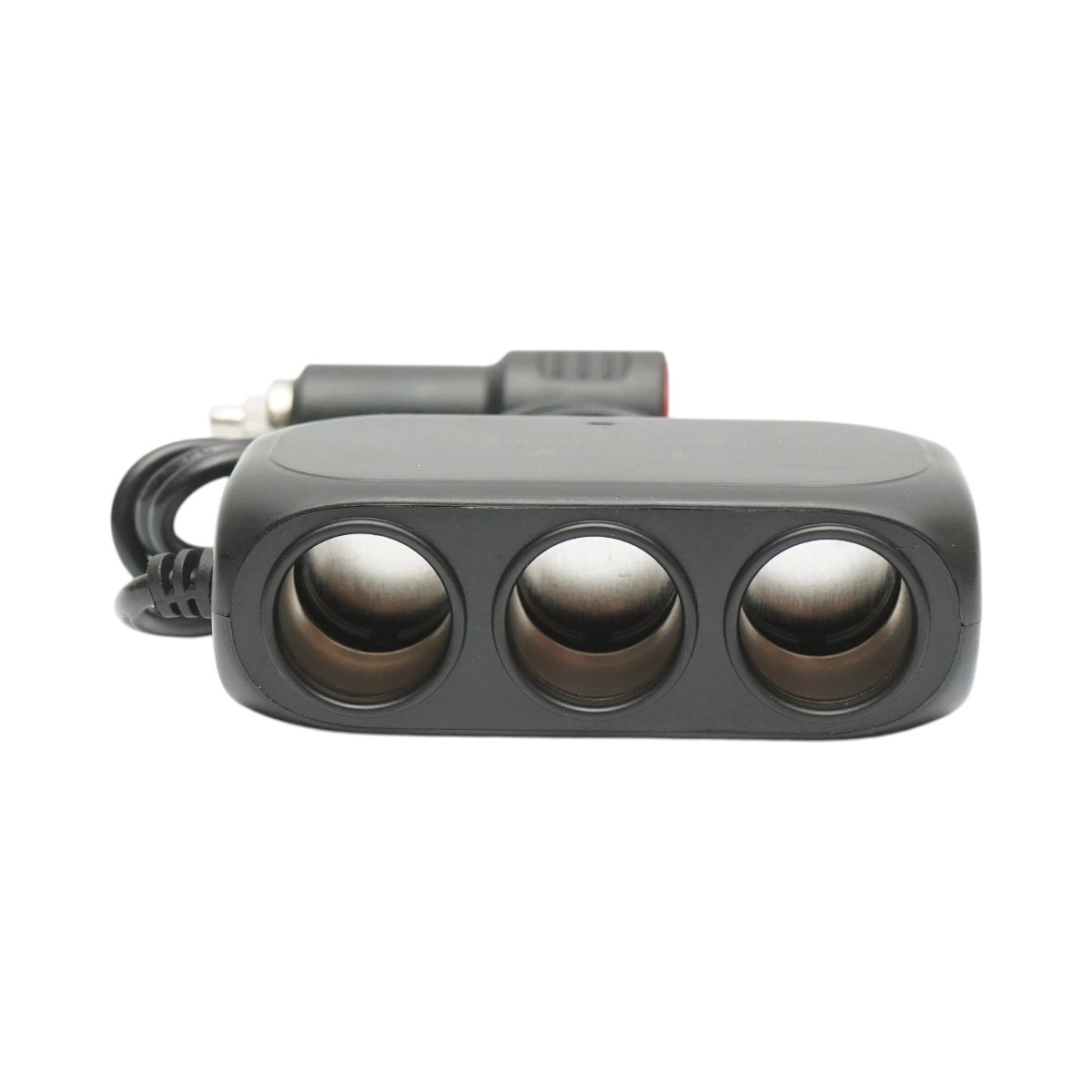 12/24 V Multifunkciós Autós Elosztó Adapter, 3 Szivargyújtó Aljzattal és 2 USB Porttal, 500 mm Kábellel, Több Eszköz Egyidejű Tápellátásához, Fekete [1]