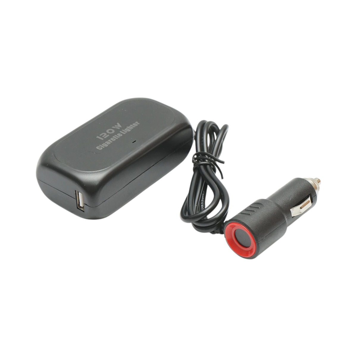 12/24 V Multifunkciós Autós Elosztó Adapter, 3 Szivargyújtó Aljzattal és 2 USB Porttal, 500 mm Kábellel, Több Eszköz Egyidejű Tápellátásához, Fekete [2]