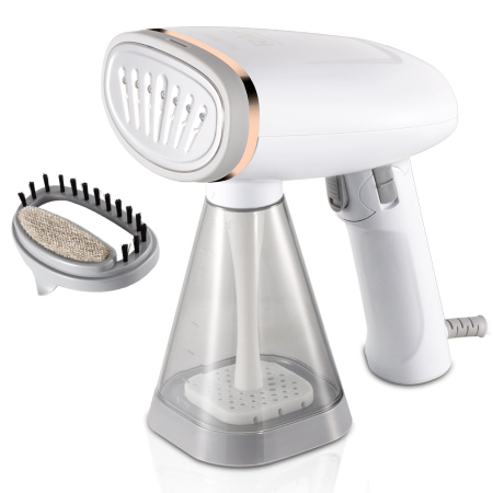 Otthon és Konyha - 1100W Függőleges Ruhagőzölő, 110V, 240 ml Víztartály, Hordozható Utazó Modell, Gyors Felmelegedés és Folyamatos Gőz a Gyűrődések Eltávolításához