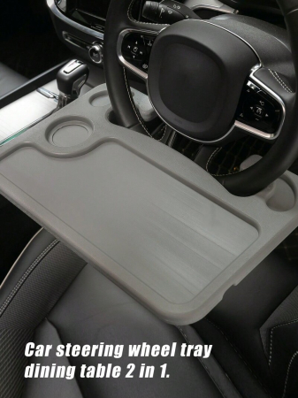 Autós hordozható étel- és italtartó asztal 30×17 cm, multifunkciós kialakítás, kompakt design, utazáshoz ideális [2]