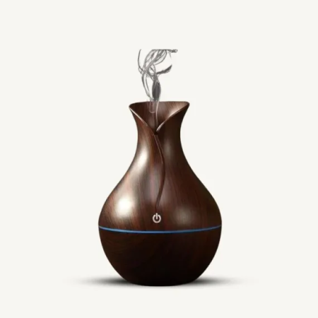 Barna Aromaterápiás Párásító, 130 ml, 30 ml/h, 1,49 W, 9,5x15 cm, 4 Óra Autonómia Automatikus Kikapcsolással, USB Táplálás [1]