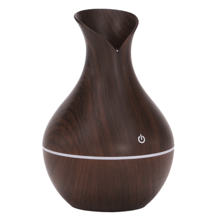 Barna Aromaterápiás Párásító, 130 ml, 30 ml/h, 1,49 W, 9,5x15 cm, 4 Óra Autonómia Automatikus Kikapcsolással, USB Táplálás [5]