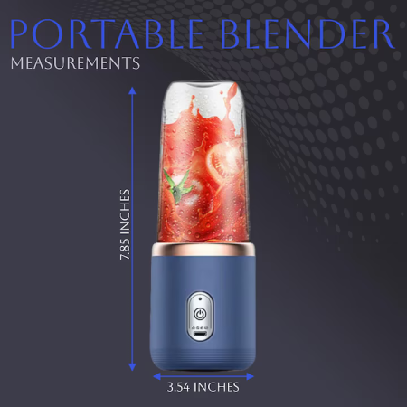 Hordozható USB Turmixgép Gyümölcslevekhez és Smoothie-khoz, 6 Penge, Mixer és Pohár Szett, Mini Prés és Személyes Turmixgép [7]