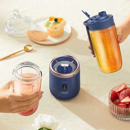 Hordozható USB Turmixgép Gyümölcslevekhez és Smoothie-khoz, 6 Penge, Mixer és Pohár Szett, Mini Prés és Személyes Turmixgép [3]