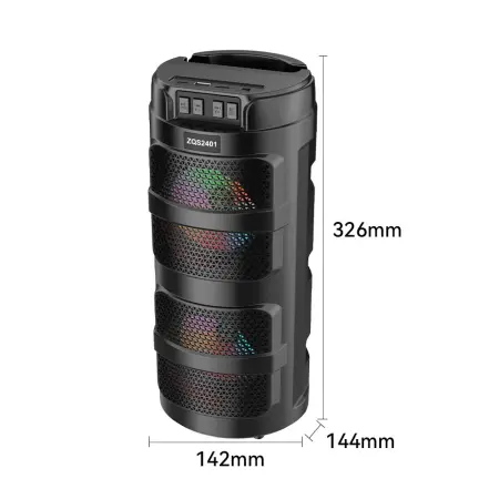 Boxă Portabilă – Sunet 300W PMPO, Bluetooth/USB/TF/AUX, Radio FM, Lumini LED Colorate, Baterie 18650, Design Compact [1]