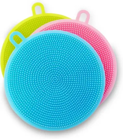 Burete din Silicon Reutilizabil pentru Curățenie, Perie Dublă, Fără BPA, Eco-Friendly, 3 Culori [4]