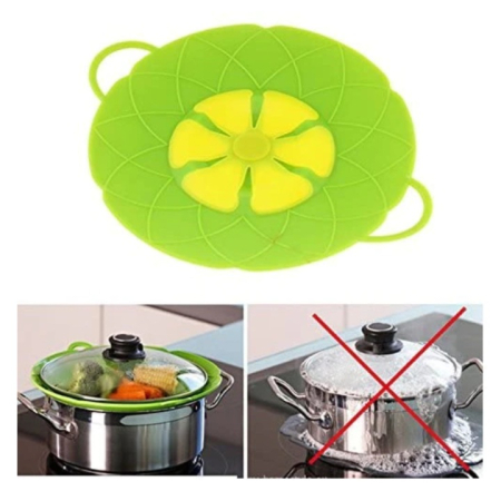 Szilikon kifröccsenésgátló fedő 23 cm, hőálló, edényekhez és pároláshoz, multifunkciós, könnyen tisztítható [7]