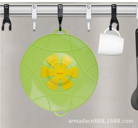 Szilikon kifröccsenésgátló fedő 23 cm, hőálló, edényekhez és pároláshoz, multifunkciós, könnyen tisztítható [3]