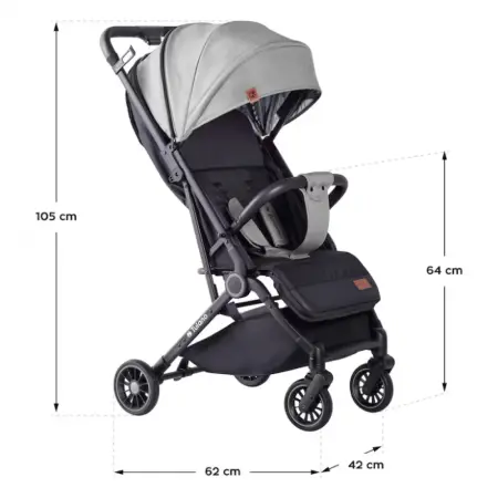 Ultra könnyű sport babakocsi – Összecsukható bőrönd típus, állítható háttámla, XXL napellenző és tartozékok, 5,5 kg [9]