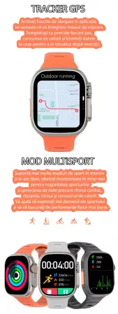 2.1 hüvelykes SmartWatch Okosóra + EXTRA Szíj, Bluetooth Hívás, Vezeték Nélküli Töltés, Fém Ház, Hívás- és Közösségi Értesítések, Véroxigénszint Mérő, Pulzusmérés, Hőmérő, Alvásfigyelés, 105 Sportmód [10]