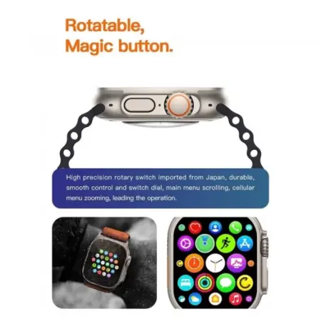 2.1 hüvelykes SmartWatch Okosóra + EXTRA Szíj, Bluetooth Hívás, Vezeték Nélküli Töltés, Fém Ház, Hívás- és Közösségi Értesítések, Véroxigénszint Mérő, Pulzusmérés, Hőmérő, Alvásfigyelés, 105 Sportmód [20]