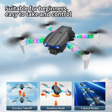 E99 Light Edition mini összecsukható drón dupla HD kamerával, Wi-Fi FPV vezérléssel és 2 db elemmel – akár 100 m hatótávolság [4]