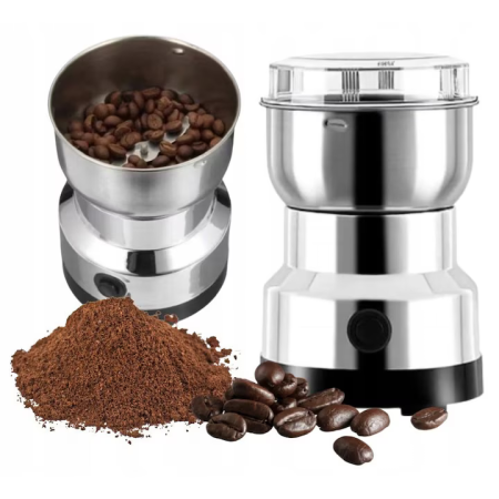 Casa si Bucatarie - Râșniță electrică cafea 150W, capacitate 50-100 g, lame din oțel inoxidabil, alimentare 220V, pentru cafea și condimente, dimensiuni 17×10 cm