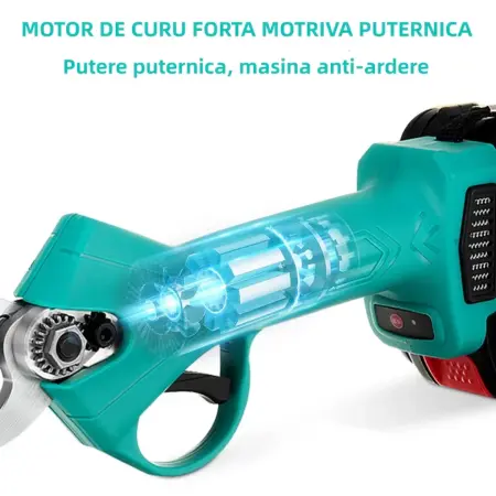 Elektromos kerti olló, 2 × 48V akkumulátorral, szénacél pengével, 9700 mAh akkumulátorral, tartozékokkal és hordtáskával [5]