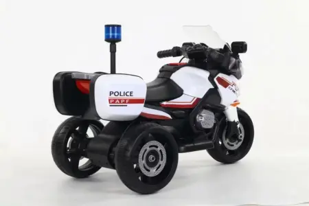 Elektromos rendőrmotor gyerekeknek 3-7 éveseknek, 3 kerékkel, 2x 380 V motor, 88 x 55 x 40 cm [1]