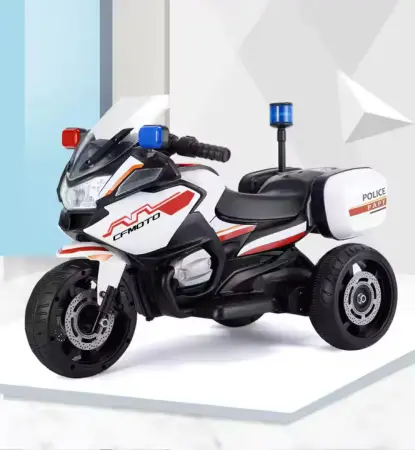 Elektromos rendőrmotor gyerekeknek 3-7 éveseknek, 3 kerékkel, 2x 380 V motor, 88 x 55 x 40 cm [2]