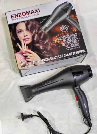 Személyes ápolási készülékek és kiegészítők - EN-3013 Hajszárító, Erős Motorral, Ionizáló Funkcióval, 2 Sebesség- és Hőmérsékletfokozattal, Diffúzorral és Koncentrátorral