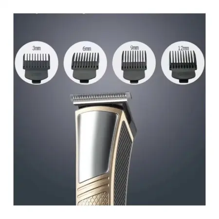 Geemy GM-6128 Hajvágó, K KATHODE – Tartós Rozsdamentes Acél Pengék, Erős és Csendes Motor, Ergonomikus Dizájn, 4 Vágófésű, Fejre és Testre, Kábelről Töltött, Professzionális Teljesítmény Otthon [3]