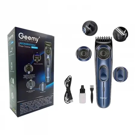 GEEMY GM 6675 Professzionális Hajvágó – Vezeték nélküli, Állítható Fej (1–10mm), Rozsdamentes Acél Pengék, Erős Motor, Ergonomikus Dizájn a Precíz Haj-, Szakáll- és Testvágáshoz, Kényelmes és Hatékony [3]