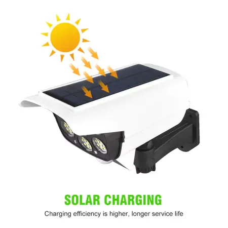 Hamislámpa Napelemes Panellel és Mozgásérzékelővel, 77 LED-del, Távirányítóval, 3 Világítási Móddal, JF-2178 [2]