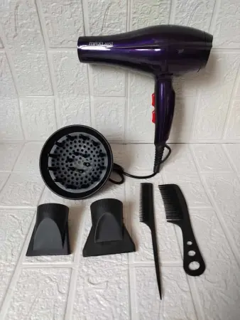 HD-8053 Professzionális Hajszárító, 5000W, 5 az 1-ben – 3 Szárító Fej, 2 Fésű, Hatékony Formázás és Styling [1]