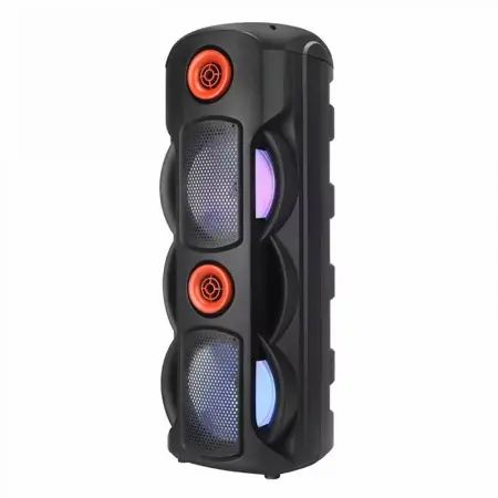 Hordozható aktív torony hangszóró – 400W PMPO, Bluetooth, FM rádió, LED fények, karaoke, mikrofon és távvezérlő mellékelve [2]